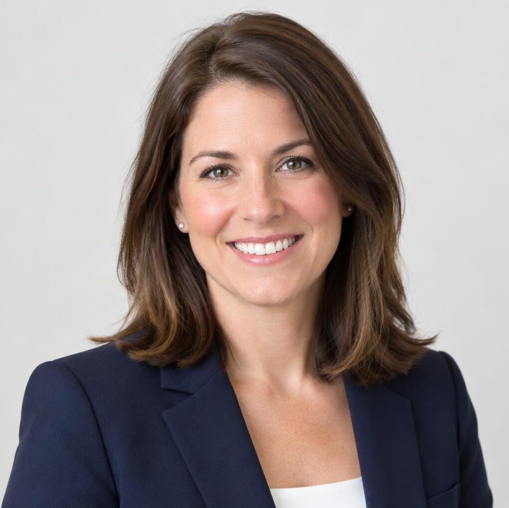 Portrait of a smiling woman in a blazer