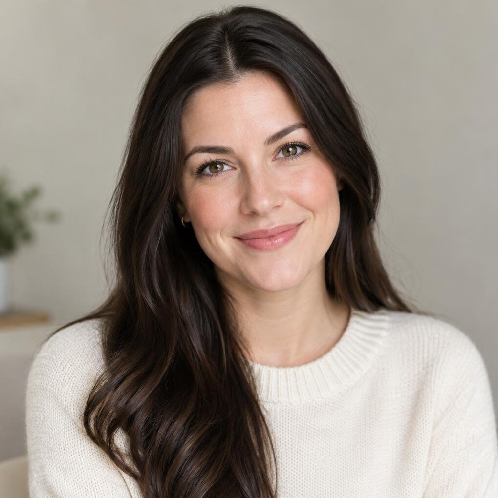 Portrait of a young woman with dark hair