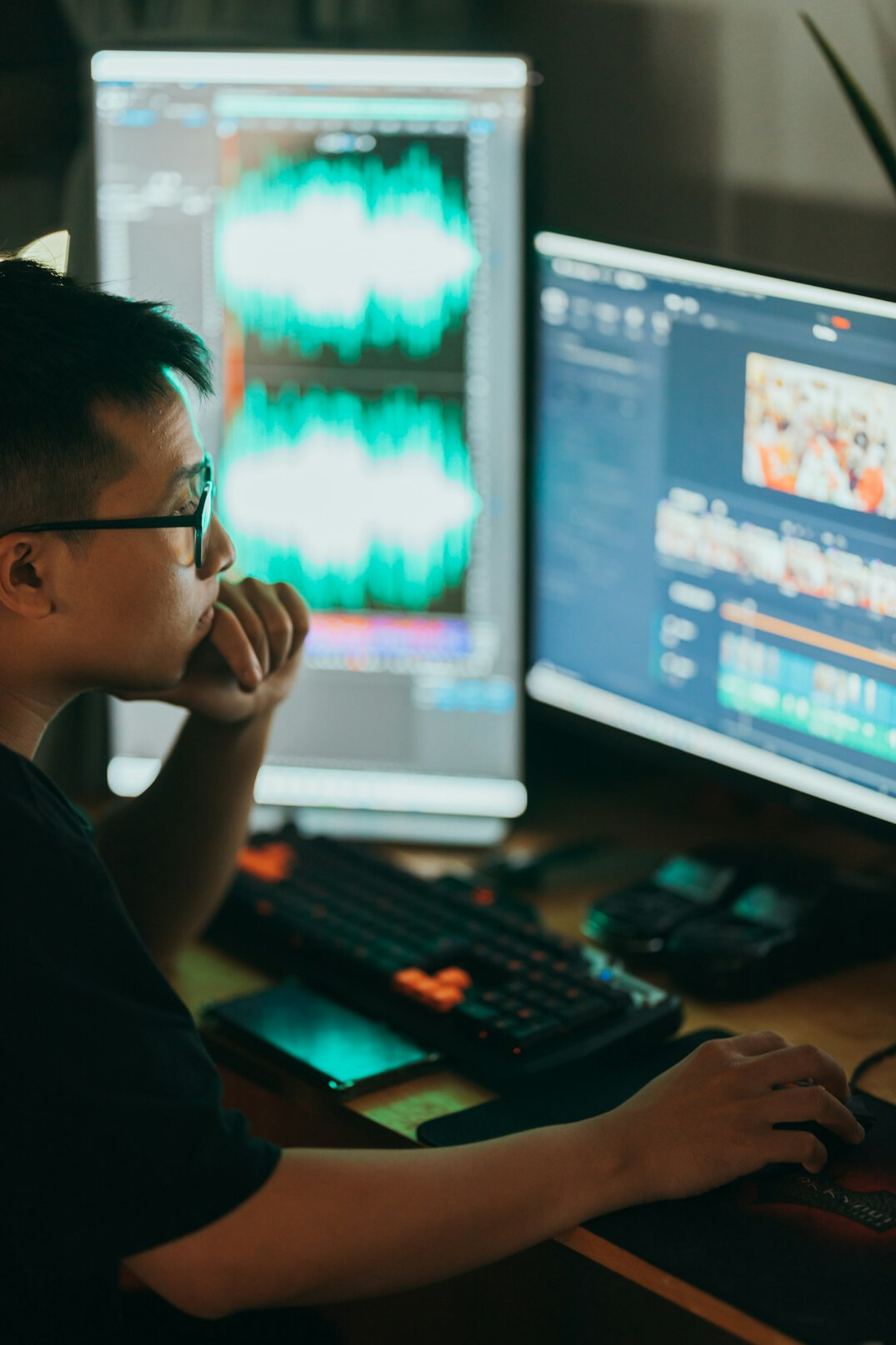 data scientist working on computer