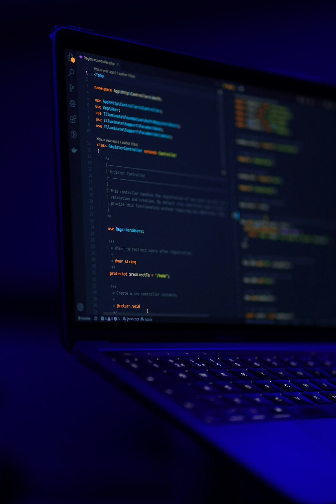 programmer coding on computer